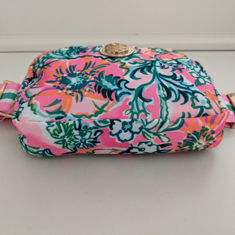 NWOT! Lilly Pulitzer Jeanie Belt Bag In Soleil Pink Perfect Poppy - Picture 3 of 14